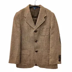 RALPH LAURENウール チェックジャケット 肘当て付き Ralph Lauren - 80s USA製 ラルフローレン チェック ウール