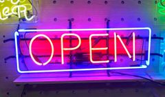 オリジナル ネオンサイン モンステラ 葉っぱデザイン 緑白ピンク