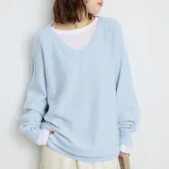 SLOBE IENA (スローブイエナ) 24080912242040 ソフトラムナイロンVネックプルオーバー レディース 水色 FREE