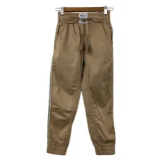 ロデオクラウンズ Rodeo Crowns パンツ テーパード ジョガー クロップド ウエストゴム 無地 サイドライン 0 茶 白 ブラウン ホワイト