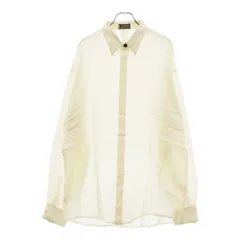 GIANNI VERSACE (ジャンニ ヴェルサーチ) メデューサ ブラック1B シルク チェック 長袖シャツ アイボリーのサムネイル
