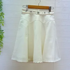 【リランドチュール】 ミニスカート ビジュー フレア フェミニン (S) 可愛い