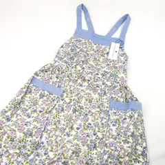 ピエールバルマン エプロン 未使用 花柄 コットン100％ キッチン雑貨 ブランド レディース ブルー PIERRE BALMAIN 【中古】