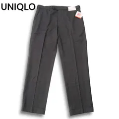 新品★ 未使用 UNIQLO ユニクロ 秋冬 暖パン ヒートテック ストレッチ SLIM FIT パンツ Sz.ウエスト91 メンズ 灰 大きい