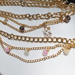 MARS♡ハートビジューチェーンベルト・チャーム♡美品♡平成♡激レア♡ゴールド MARS♡ハートビジューチェーンベルト・チャーム♡美品♡平成♡激