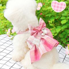 犬用チェック柄ワンピース　おしゃれ
