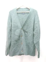 ◇ GAP ギャップ Vネック ケーブル 起毛 ストレッチ 秋冬物 ボタン 長袖 カーディガン サイズM グリーン メンズ E  【1309040067950】