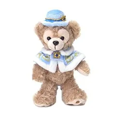 【中古】「非常に良い」【Santa's Coming Tonight】2013年　クリスマス　14ｃｍ　ダッフィーぬいぐるみバッジ　ケープ