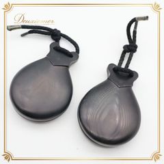 フラメンコ パリージョ カスタネット CASTANUELAS DEL SUR 黒 模様 小物 小道具 ペア 両手 ダンス用 ブラック系 発表会 楽器 小道具 フラメンコ カスタネット 音楽 小物 ダンス用品 ペア カスタネット ブラック 発表会用 真っ黒