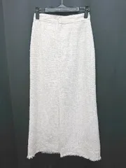 ◇ snidel スナイデル きれいめ 大人女子 無地 ロング丈 ナロー スカート サイズ0 アイボリー レディース P  【1402080010570】