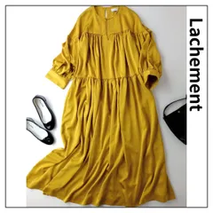 新品 定価52800円 Lachement ラシュモン ロングワンピース ドレス 日本製 38/M イエロー お呼ばれ オケージョン /27H.のサムネイル