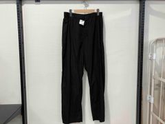 ATON エイトン ワイドパンツ イージーパンツ size:06 黒 ブラック 綿 コットン made in JAPAN 日本製 ボタンフライ メンズ