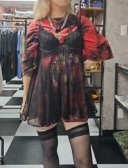 【US古着】Lace Camisole Dress |  ランジェリー レース キャミソール ドレス ワンピース ブラック L