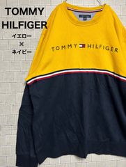 TOMMY HILFIGER　トミーヒルフィガー　トレーナー スウェット　裏起毛　切り替え　マルチカラー