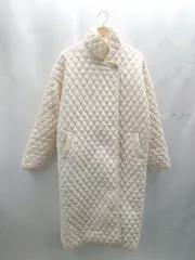 ◇ ⊇ miette ミエット キルティング ロング 長袖 コート サイズフリー アイボリー レディース E  【1502180058387】のサムネイル