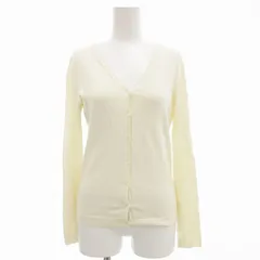 セオリー Theory カーディガン ニット カシミヤ混 Vネック 長袖 2 M 白 ホワイト アイボリー /AE