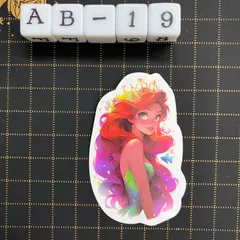 防水ステッカー　プリンセス　お姫様　イラスト　かわいい　装飾　シール　AB-19