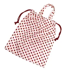 【在庫セール】いちご 体操着入れ持ち手付き store お着替え袋 bag いちご Layla (レイラバッグストア) 持ち手付き [erkaneko]