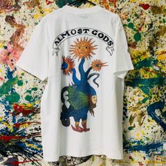 アバンギャルド メンズ Tシャツ 半袖 レトロ リプリント 新品 ホワイト ティーシャツ ホワイト XL アート 芸術 DOPE 太陽の塔