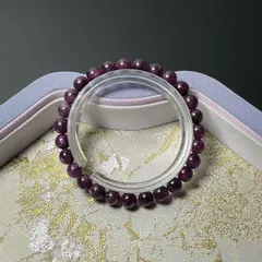 天然石★【ルビー】★ブレスレット 天然石  6.3-6.8mm ZB8250