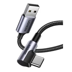 UGREEN USB Type C ケーブル USB A to USB C ケーブル L字ナイロン編み 3A急速充電 Quick Charge 3.0/2.0対応 56Kレジスタ実装 iPhone15/Galaxy S24/Pixel/Google/Xpe