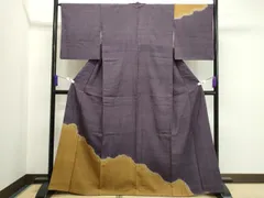 平和屋着物●染織の名門　しょうざん 生紬　訪問着　絞り　道長文　正絹　逸品　CAAR6500ze