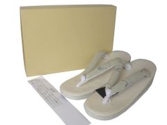 新品 亜麻 着物用草履 夏用