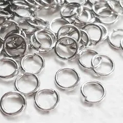 丸カン シルバー 【 4mm 】 約100個 3.8ｇ 丸カン 4mm 100個アクセサリーパーツ 丸環