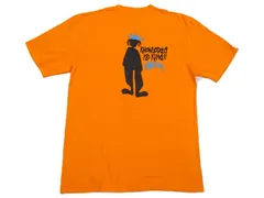 XL【未使用？】STUSSY オールド ステューシー シャドーマン Tシャツ 銀タグ メンズ オレンジ