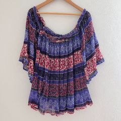 LIZLISA 【美品】希少 ポンチョ風 トップス 花柄 ブラウン 平成レトロ