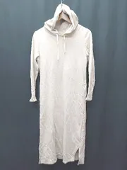 ◇ URBAN RESEARCH ROSSO ロッソ スウェット フーディー 長袖 膝下丈 ワンピース サイズ38 ベージュ レディース P  【1407260025191】