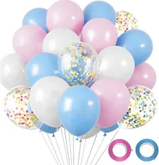 fogman 風船 バルーン 飾り付け バースデー パーティー用 誕生日 デコレーション 30個セット(ピンク＆ブルー)