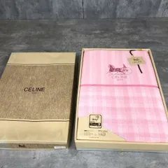 未使用保管品 CELINE ピンク キルトケット 馬車デザイン 合繊肌掛ふとん