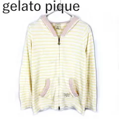 ジェラートピケ gelato pique パーカー 薄手 もこもこ ボーダー パステルカラー イエロー ピンク