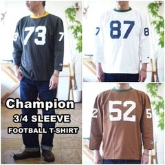 Champion/チャンピオン　七分袖　3/4 SLEEVE FOOTBALL T-SHIRT フットボールTシャツ C3-B406 カットソー