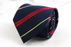 ポロクラブ ブランド ネクタイ ストライプ柄 シルク PO メンズ ネイビー POLO CLUB 【中古】