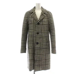 サンローラン パリ SAINT LAURENT PARIS エディ期 チェスターコート シングル ロング 千鳥格子 34 S 黒 ブラック アイボリー /NW16のサムネイル