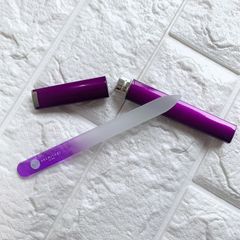 【新着商品】両面タイプ ガラス製 両面280/280グリット 爪やすり ケース付き ガラス ガラス つめやすり [PREMITAGE]爪やすり (パープル)
