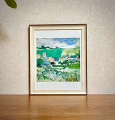 新品☆額縁付アートポスター☆フィンセント・ファン・ゴッホ☆Vincent van Gogh☆View of Auvers, 1890☆106
