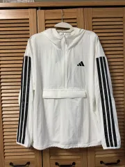 新品 adidas(アディダス) 3本線 トレーニング ウィンドブレーカー 白