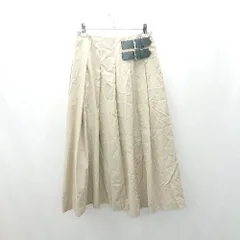 ◇ ⊇ Mila Owen ミラ オーウェン マキシ フレア スカート サイズ0 ベージュ レディース E  【1503050004022】