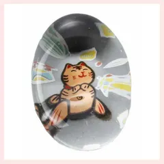 （５Ｐセット）硝子　猫箸置・オレンジ　K5610　◎2セット目～大幅値引き対象商品　※ガラス細工,工芸,ファンシー,高級感,高品質,レトロモダン,かわいい,可愛い,窯,愛知,瀬戸,箸置き,キャット,ユニーク,キュート,きれい,愛猫,イラスト