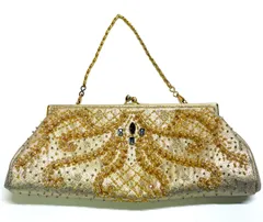 ビーズバッグ　クラッチ　ハンドバッグ　ショルダーバッグ