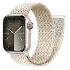 【在庫セール】コンパチブル アップルウォッチ バンド レディース/メンズ、コンパチブル Apple watch バンド Ultra2 Ultra 49mm se 9 8 7 5 6 4 編組ソロループ 3、ナイロン スポーツ ベルト マジックテープ 通気 軽量