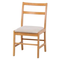 幅41×奥行51×高さ79cm 椅子 ナチュラル 天然木 ダイニングチェア ファブリック 組立商品 不二貿易(Fujiboeki) モルト 93004