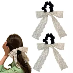 【在庫処分】Doyime ベロア リボン シュシュ (2個セット) ヘアゴム おしゃれ レディース 髪ゴム 髪飾り 髪留め 静電気防止 上品 蝶々結び ヘアアクセサリー 跡がつかないヘアゴム