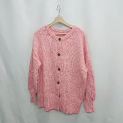 ◇ ⊇ Discoat ディスコート 長袖 ニットカーディガン サイズF ピンク レディース E  【1502180079771】