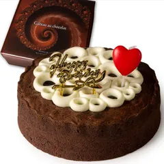 魔法洋菓子店ソルシエ 誕生日ケーキ ガトーショコラ クラシック 6号 直径17cm 6人～8人分 約450g 【 バースデー 飾り付】 スイーツ ケーキ チョコレートケーキ ホールケーキ チョコ