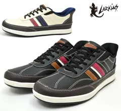 ラーキンス L-689 LARKINS ハンズフリー スリッポンスニーカー カジュアルスニーカー ローカットスニーカー スリッポンシューズ 立ったまま履ける靴 手を使わずに履ける ゴム紐 履きやすい 歩きやすい メンズ 紳士 靴 ブラック ホワイト 黒 白