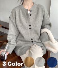 多ボタンデザイン ニットカーディガン